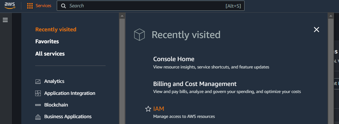 aws management console